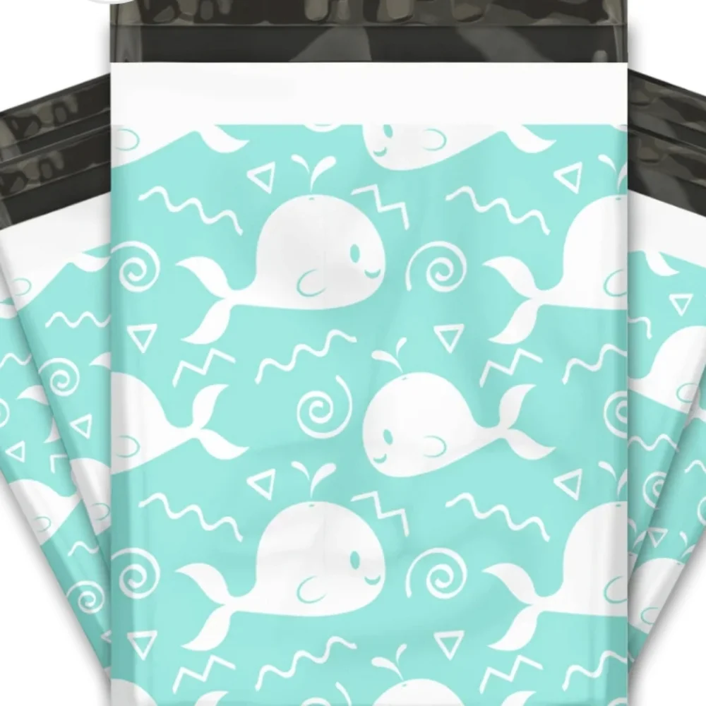Set of 15 19x24 Whale Poly Mailers